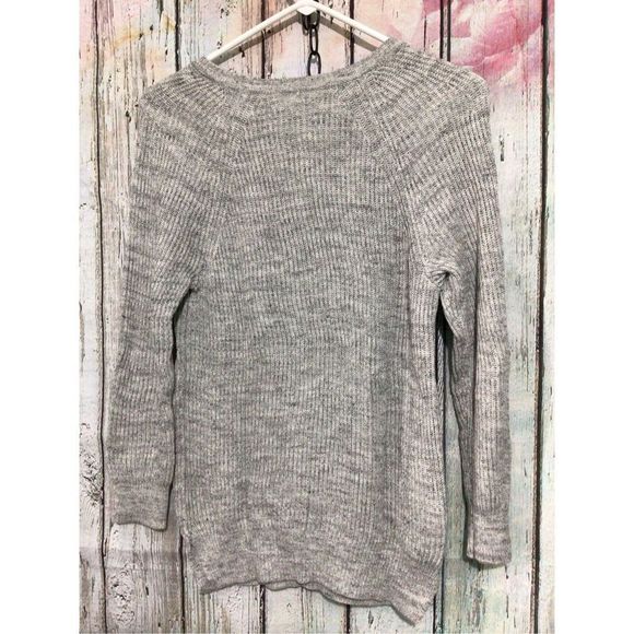 LOFT ~ Size Small Gray Rhinestone Front Sweater 🍁🍂 - Picture 12 of 12